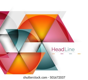 Vector 3d geometric abstract background, triangle template