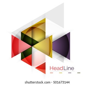 Vector 3d geometric abstract background, triangle template