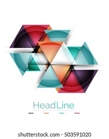 Vector 3d geometric abstract background, triangle template