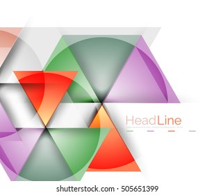 Vector 3d geometric abstract background, triangle template