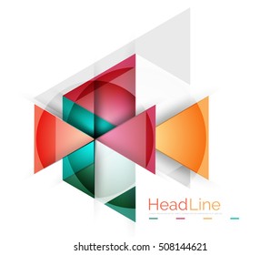 Vector 3d geometric abstract background, triangle template