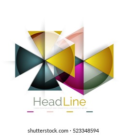 Vector 3d geometric abstract background, triangle template