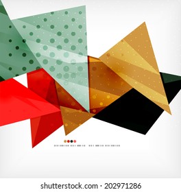 Vector 3d geometric shape abstract futuristic background, layout, poster or brochure design