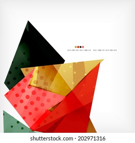 Vector 3d geometric shape abstract futuristic background, layout, poster or brochure design