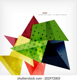 Vector 3d geometric shape abstract futuristic background, layout, poster or brochure design