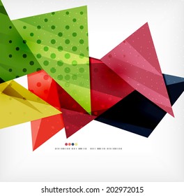 Vector 3d geometric shape abstract futuristic background, layout, poster or brochure design