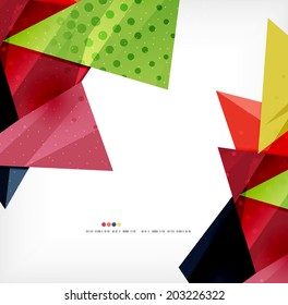 Vector 3d geometric shape abstract futuristic background, layout, poster or brochure design