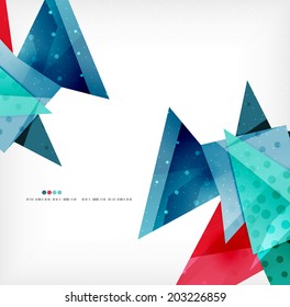 Vector 3d geometric shape abstract futuristic background, layout, poster or brochure design