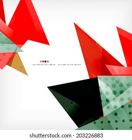 Vector 3d geometric shape abstract futuristic background, layout, poster or brochure design