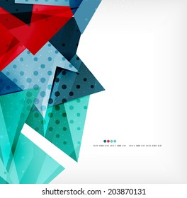 Vector 3d geometric shape abstract futuristic background, layout, poster or brochure design