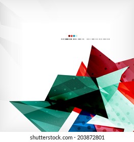 Vector 3d geometric shape abstract futuristic background, layout, poster or brochure design