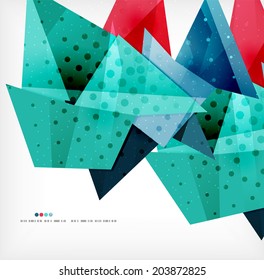 Vector 3d geometric shape abstract futuristic background, layout, poster or brochure design