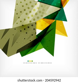 Vector 3d geometric shape abstract futuristic background, layout, poster or brochure design
