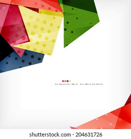 Vector 3d geometric shape abstract futuristic background, layout, poster or brochure design