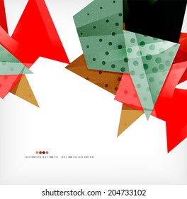 Vector 3d geometric shape abstract futuristic background, layout, poster or brochure design