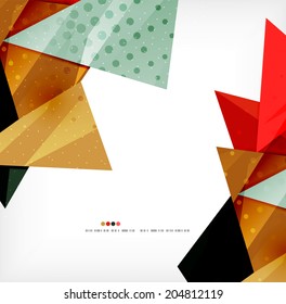 Vector 3d geometric shape abstract futuristic background, layout, poster or brochure design