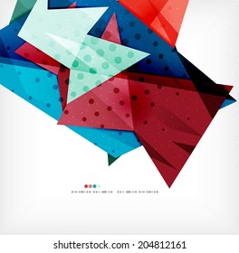 Vector 3d geometric shape abstract futuristic background, layout, poster or brochure design