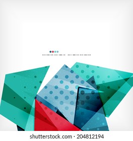 Vector 3d geometric shape abstract futuristic background, layout, poster or brochure design