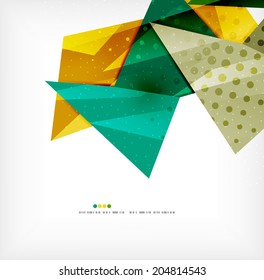 Vector 3d geometric shape abstract futuristic background, layout, poster or brochure design