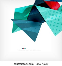 Forma geométrica vectorial 3d fondo futurista abstracto, diseño, afiche o folleto