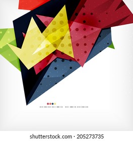 Forma geométrica vectorial 3d fondo futurista abstracto, diseño, afiche o folleto