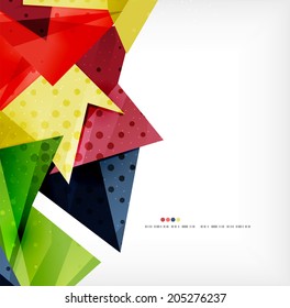 Vector 3d geometric shape abstract futuristic background, layout, poster or brochure design