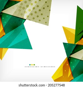 Vector 3d geometric shape abstract futuristic background, layout, poster or brochure design