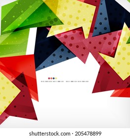 Vector 3d geometric shape abstract futuristic background, layout, poster or brochure design