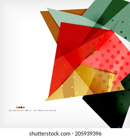 Vector 3d geometric shape abstract futuristic background, layout, poster or brochure design