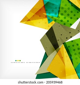 Vector 3d geometric shape abstract futuristic background, layout, poster or brochure design