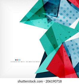 Vector 3d geometric shape abstract futuristic background, layout, poster or brochure design