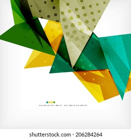 Vector 3d geometric shape abstract futuristic background, layout, poster or brochure design