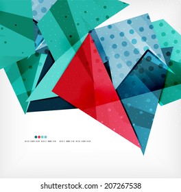 Vector 3d geometric shape abstract futuristic background, layout, poster or brochure design
