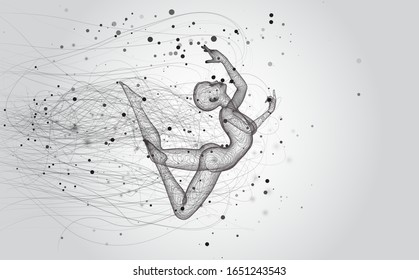 vectorial 3d de puntos y estrías, entre roscas y círculos ondulados