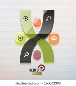 Vector 3d glass shape for business template