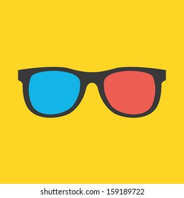Vector 3d Glasses Icon