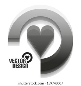 Vector 3d glossy arrow circle hi-tech concept
