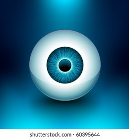 Vector 3D Glossy Eyeball