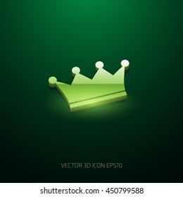 Vector 3d glossy royal crown icon