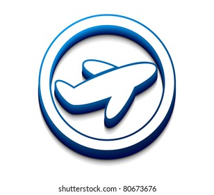 vector 3d glossy travel web icon design element.