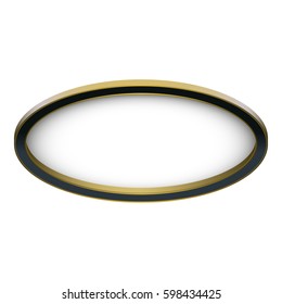 Vector 3d golden frame for text. Design element with space for your text
