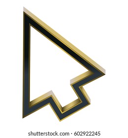 Vector 3d golden frame for text. Design element with space for your text