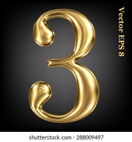 Vector 3d golden number collection - 3. Eps 8 using mesh.