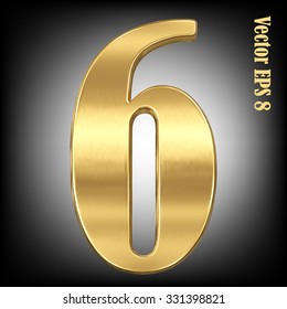Vector 3d golden number collection - 6. Eps 8 using mesh.