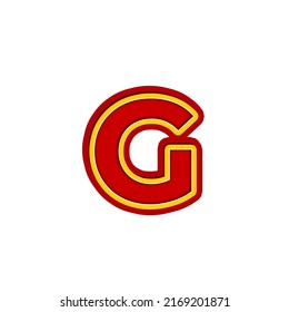 Vector with 3D Golden and Red Alphabet. Luxury Uppercase Font. Set of elite Letters.