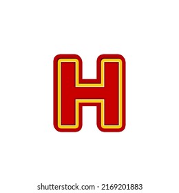 Vector with 3D Golden and Red Alphabet. Luxury Uppercase Font. Set of elite Letters.