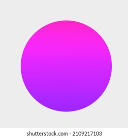 Vector 3D gradient circle. Abstract colorful background. Abstract 3D shape. Modern color of 2022