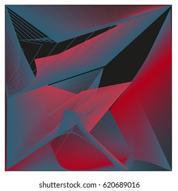 Vector 3d Graphic Background Dynamic Effect. Gradient Abstract Vector Illustration. Design Template. Modern Pattern.