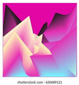 Vector 3d Graphic Background Dynamic Effect. Gradient Abstract Vector Illustration. Design Template. Modern Pattern.