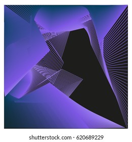 Vector 3d Graphic Background Dynamic Effect. Gradient Abstract Vector Illustration. Design Template. Modern Pattern.
